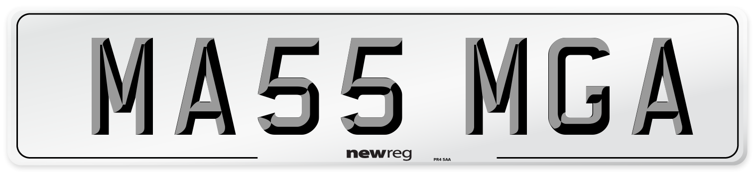 MA55 MGA Number Plate from New Reg